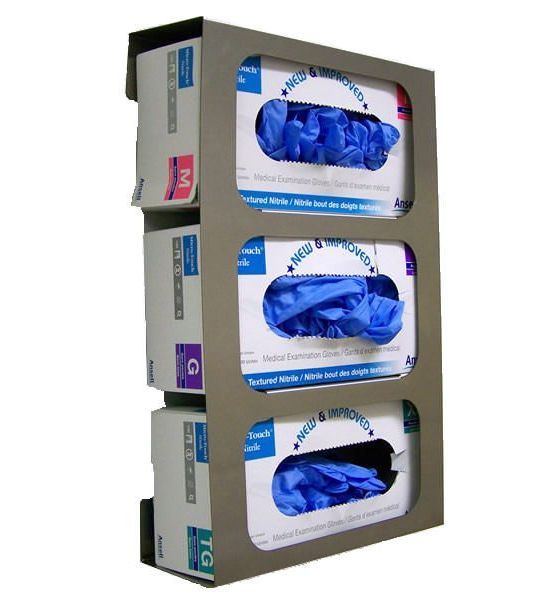 Triple Side Load Stainless Steel Glove Dispenser | Beauvais Medical Equipments