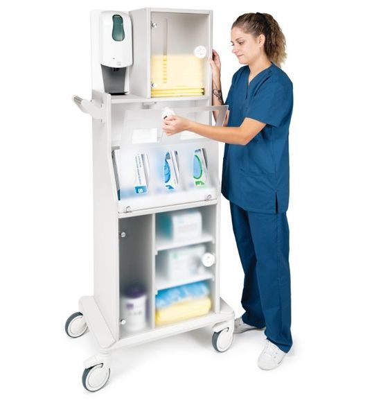 Premium Mobile Isolation Cart | PPE Storage Station | Beauvais Medical Equipments