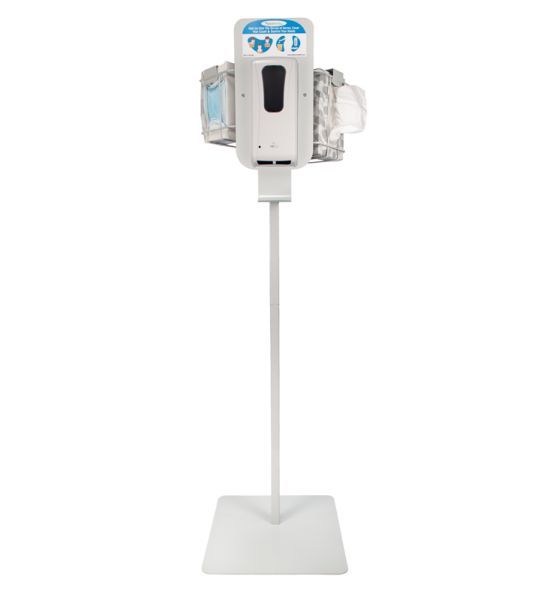Auto Sensing Touchless Hand Sanitizer Dispenser Stand | Infection Control Station | Beauvais Medical Equipments